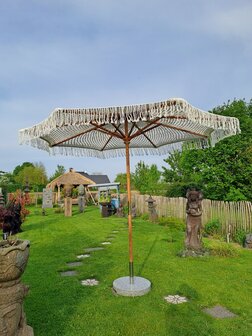 Macram&eacute; parasol dia 3 meter (franje)