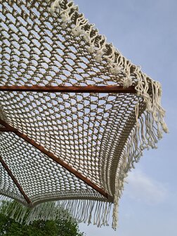 Macram&eacute; parasol dia 3 meter (franje)