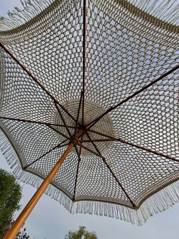 Macram&eacute; parasol dia 3 meter (franje)