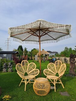 Macram&eacute; parasol dia 3 meter (franje)