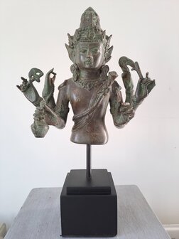 Bronzen borstbeeld Shiva