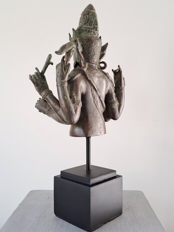 Bronzen borstbeeld Shiva