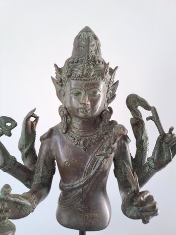 Bronzen borstbeeld Shiva